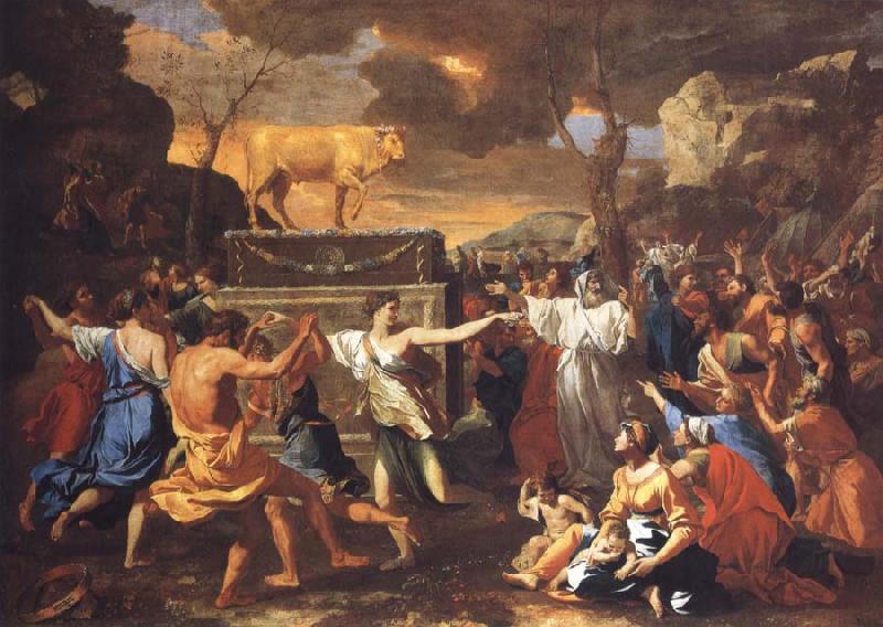 Nicolas Poussin The Adoration of the Golden Calf oil painting picture